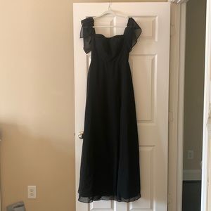 Black Azazie Sue Bridesmaid Dress